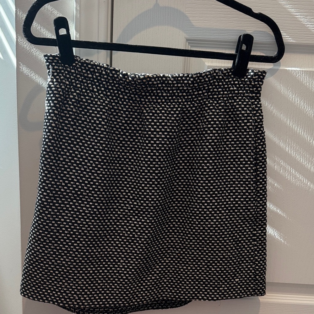 J. Crew Factory Black and White Mini Skirt